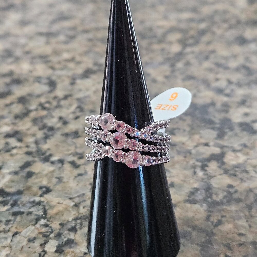 Bomb Party RBP7787 "Moonlight Wonders" Light Rhodolite Cubic Zirconia Sz 6